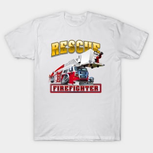 Cartoon Fire Truck T-Shirt